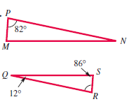Chapter 1, Problem 17RE, Find all unknown angle measures in each pair of similar triangles. 