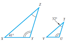 Chapter 1, Problem 18RE, Find all unknown angle measures in each pair of similar triangles. 
