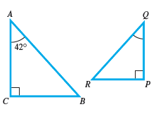 Chapter 1.2, Problem 47E, Find all unknown angle measures in each pair of similar triangles. See Example 3. 