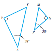 Chapter 1.2, Problem 51E, Find all unknown angle measures in each pair of similar triangles. See Example 3.

 