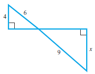 Chapter 1.2, Problem 57E, Find the unknown side lengths in each pair of similar triangles. See Example 4. 