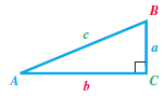 Chapter 2.1, Problem 14E, 
Suppose ABC is a right triangle with sides of lengths a, b, and c and right angle at C.



 Use the 