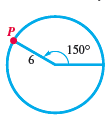 Chapter 2.2, Problem 73E, 
Concept Check Find the coordinates of the point P on the circumference of each circle.
 (Hint: 