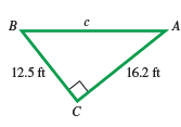 Chapter 2.4, Problem 19E, Solve each right triangle. When two sides are given, give angles in degrees and minutes. See 