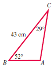 Chapter 7.1, Problem 14E, 

Determine the remaining sides and angles of each triangle ABC. See Example 1 .
14. 
 