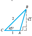 Chapter 7.1, Problem 49E, Find the area of each triangle using the formula A = 12 bh, and then verify that the formula A = 12 
