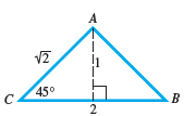 Chapter 7.1, Problem 50E, Find the area of each triangle using the formula A = 12 bh, and then verify that the formula A = 12 