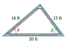 Chapter 7.3, Problem 49E, Truss Construction A triangular truss is shown in the figure. Find angle . 