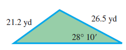 Chapter 7.5, Problem 10SE, Property Survey A triangular piece of property has the dimensions shown. It turns out that the 