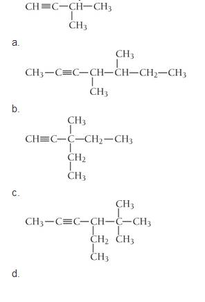 Chapter 21, Problem 54E, Name each alkyne. 