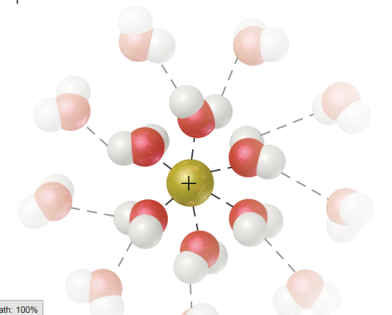 Chapter 13, Problem 2E, This figure shows the interaction of a cation with surrounding water molecules. Which atom of water 