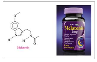 Chapter 14, Problem 14.54UTC, Melatonin is a naturally occurring compound in plants and animals, where it regulates the biological 