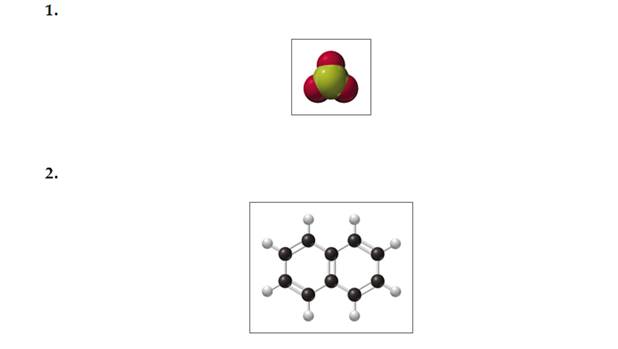 Chapter 7, Problem 7.80UTC, Using the models of the molecules (black = C, white = H, yellow = S, red = 0), determine each of the 