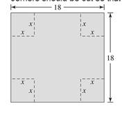 Chapter 2.3, Problem 103E, Making a box. A square piece of tin 18 inches on each side is to be made into a box without a top by 
