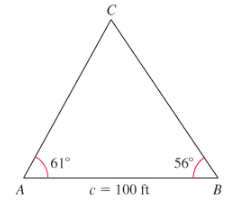 Chapter 6.2, Problem 21E, In Exercises 2 1—24, solve each triangle. Round each answer to the nearest tenth. 

 