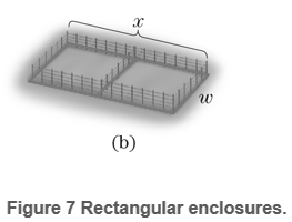 Chapter 2.6, Problem 13E, Length A rectangular corral of 54 square meters is to be fenced off and then divided by a fence into 