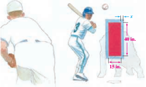 Chapter 9.3, Problem 95ES, 95. Enlarged Strike Zone.   In baseball, a batter’s strike zone is a rectangular area about 15 in. 