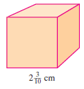 Chapter 1.3, Problem 105ES, Find the area of each figure.
105. Find the total length of the edges of a cube with sides of length 