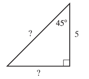 Chapter 10.7, Problem 37ES, For each triangle, find the missing length(s). Give an exact answer and, where appropriate, an , example  1