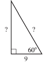 Chapter 10.7, Problem 37ES, For each triangle, find the missing length(s). Give an exact answer and, where appropriate, an , example  2