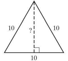 Chapter 10.7, Problem 38ES, For each triangle, find the missing length(s). Give an exact answer and, where appropriate, an , example  2