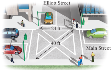 Chapter 5.8, Problem 32ES, Roadway Design. Elliott Street is 24 ft wide when it ends at Main Street in Brattleboro, Vermont. A 