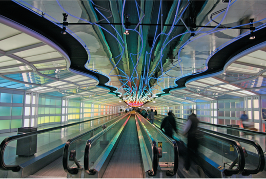 Chapter 6.7, Problem 33ES, Moving Sidewalks. The moving sidewalk at OHare Airport in Chicago moves 1.8 ft/sec. Walking on the 