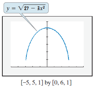 Chapter 3.6, Problem 109E, The graphing utility screen shows the graph of y=273x2 Write and solve a quadratic inequality that 
