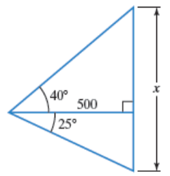 Chapter 5.8, Problem 29E, In Exercises 29-36, find the length x to the nearest whole unit.

 