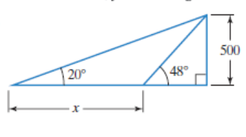 Chapter 5.8, Problem 34E, In Exercises 29-36, find the length x to the nearest whole unit. 