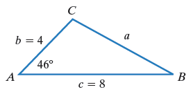 Chapter 7.2, Problem 1E, In Exercises 1-8, solve each triangle. Round lengths of sides to the nearest tenth and angle 