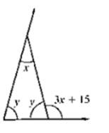 Chapter 8.1, Problem 84E, In Exercises 83-84, an isosceles triangle containing two angles with equal measure is shown. I he 
