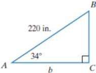 Chapter 4.3, Problem 31PE, In Exercises 49-54, find the measure of the side of the right triangle whose length is designated by 