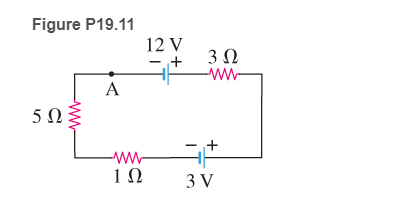 Chapter 19, Problem 11P, 11. Sketch a potential-versus-location graph for the circuit shown in Figure P19.11 . Start at A and 