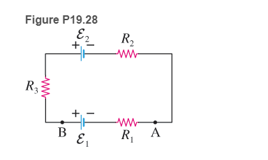 Chapter 19, Problem 28P, 28. * (a) Write Kirchhoff's loop rule for the circuit shown in Figure P19.28 for the case in which  