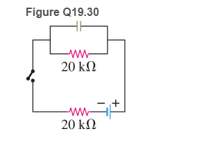 Chapter 19, Problem 30CQ, When you close the switch in the circuit in Figure Q19.30, the capacitor charges. When you open the 