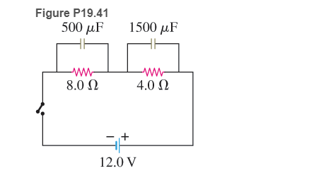 Chapter 19, Problem 41P, * You close the switch in the circuit in Figure P19.41 and wait until the currents stop changing. 