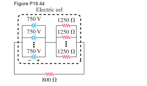Chapter 19, Problem 44P, of internal resistance. Because each row has the same emf and the rows are connected together on 