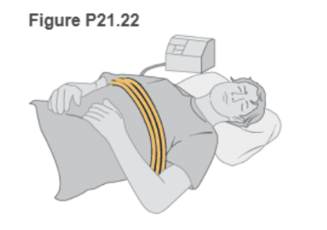Chapter 21, Problem 22P, 22 * BIO Breathing monitor An apnea monitor for adults consists of a flexible coil that wraps around 