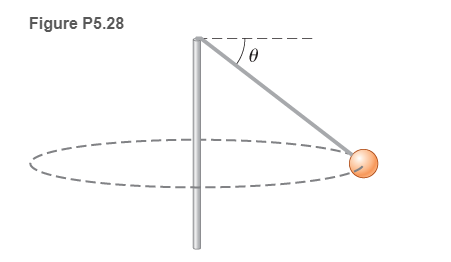Chapter 5, Problem 28P, 28. * A 20.0-g ball is attached to a 120-cm-long string and moves in a horizontal circle (see Figure 
