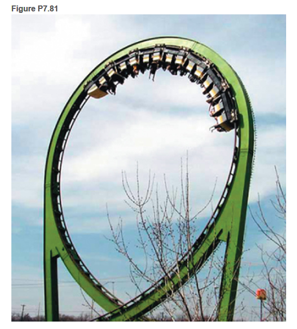 Chapter 7, Problem 81GP, 81. ** Six Flags roller coaster A loop-the-loop on the Six Flags Shockwave roller coaster has a 10-m 