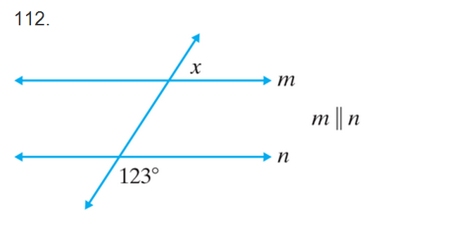 Chapter 6, Problem 112R, Find the measure of angle x in each figure. 