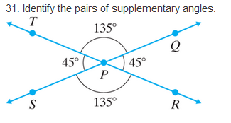 Chapter 6.1, Problem 31ES, Identify the pairs of supplementary angles. 