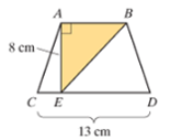 Chapter 1.2, Problem 52ES, The area of the shaded triangle ABE is 20 cm2. Find the area of the trapezoid. (See Example 5.) 