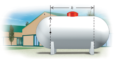 Chapter 4.3, Problem 31ES, Volume of a Propane Gas Tank. A propane gas tank is shaped like a circular cylinder with half of a 