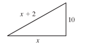 Chapter 4.8, Problem 10DE, 10.	Triangle Dimensions. One leg of a right triangle has length 10 cm. The other sides have lengths 