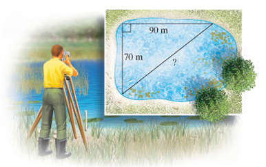 Chapter 6.7, Problem 24ES, Distance Over Water. To determine the distance between two points on opposite sides of a pond, a 