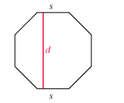 Chapter 6.7, Problem 29ES, Each side of a regular octagon has length s. Find a formula for the distance d between the parallel 