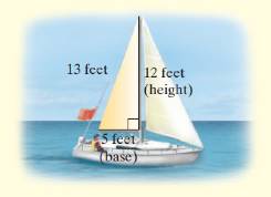 Chapter 6.1, Problem 30E, Find the ratio of the base to the perimeter of the triangular mainsail. 