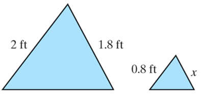Chapter 2.7, Problem 50ES, The following figures are similar. For each pair, determine the length of the side indicated by x. 